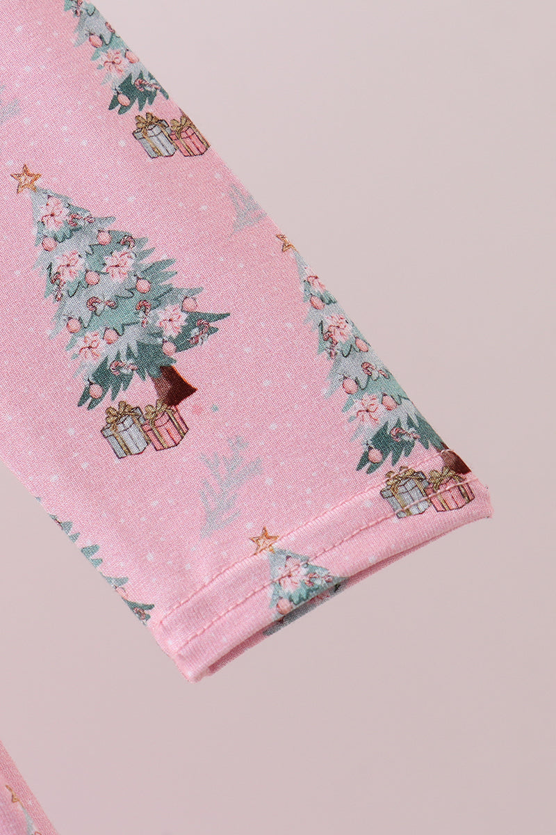 Pink christmas tree bamboo dress