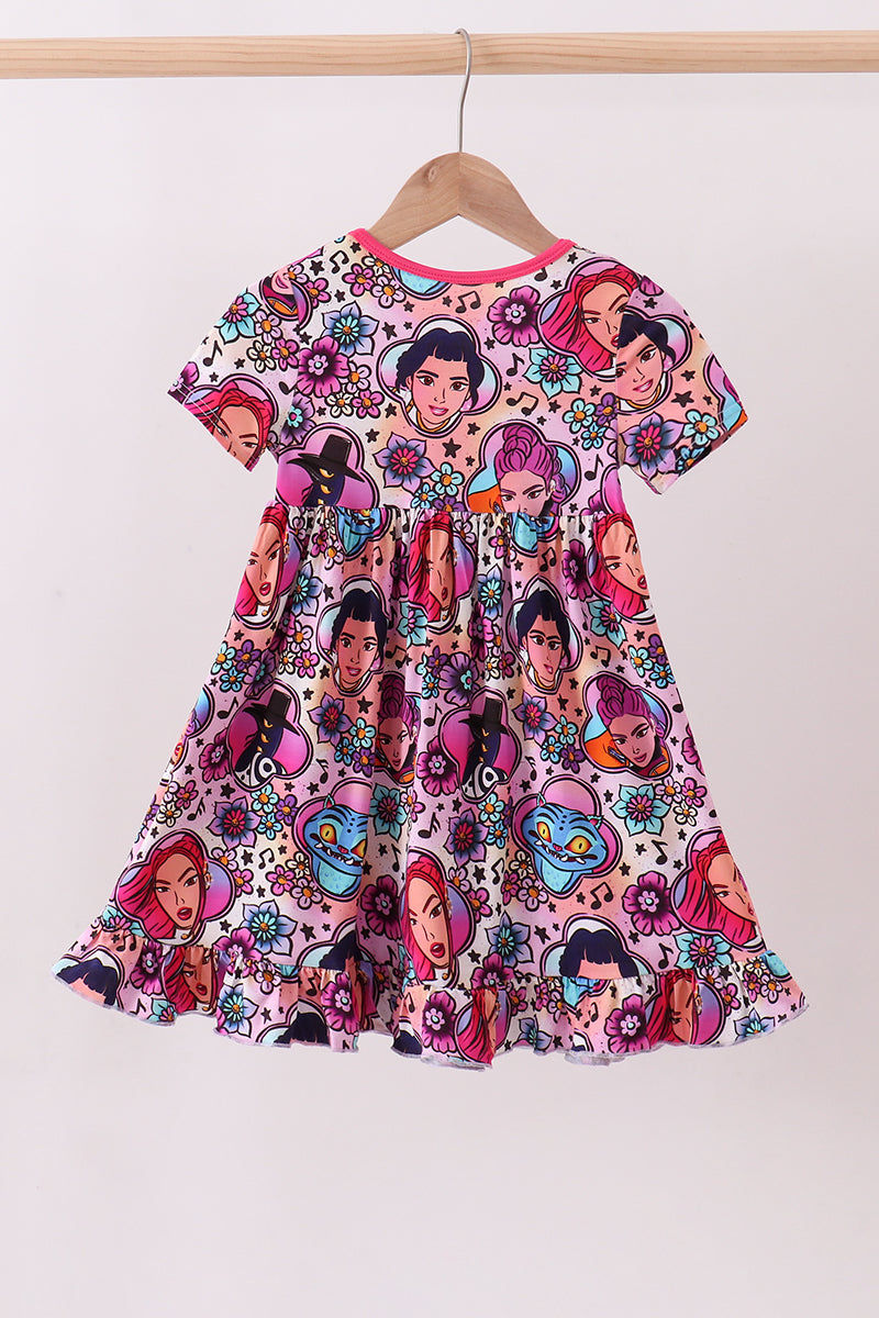 Purple character bamboo dress