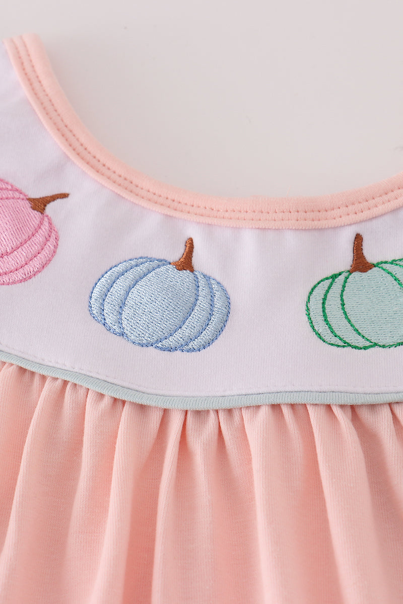 Pink embroidery dress