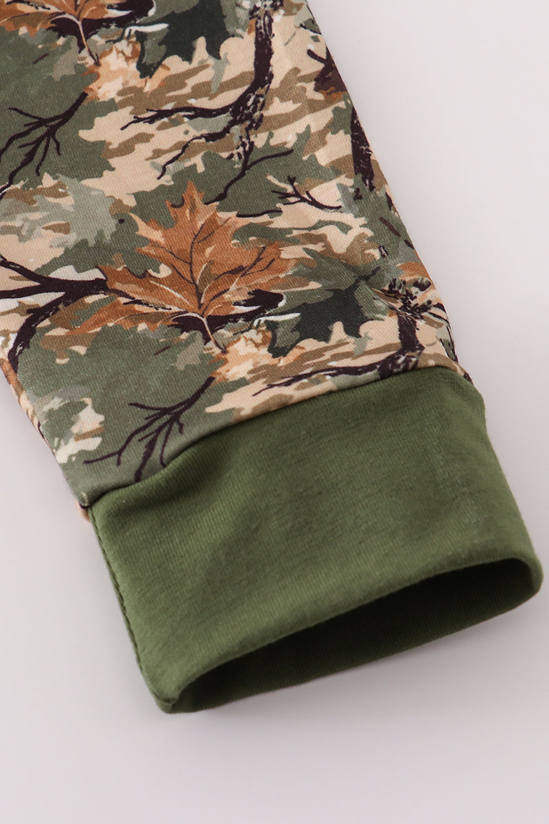 Camo leave dad&me sweatshirt
