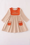 Rust isaiah embroidery dress